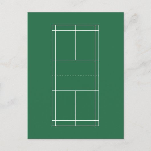 Badmintonfeld Postkarte (Vorderseite)
