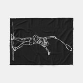 Badmintonist-Sketch Fleecedecke (Vorderseite (Horizontal))