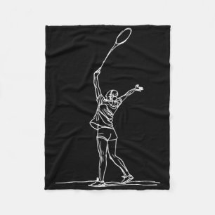 Badmintonist-Sketch Fleecedecke