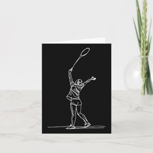 Badmintonist-Sketch Karte (Vorderseite)
