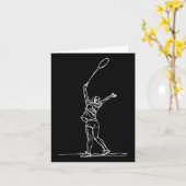 Badmintonist-Sketch Karte (Gelbe Blume)