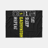 Badmintonspieler Badminton Schläger Shuttle Federb Fleecedecke (Vorderseite (Horizontal))