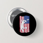Badmintonspieler Badminton USA Team Trainer Amerik Button (Vorne & Hinten)