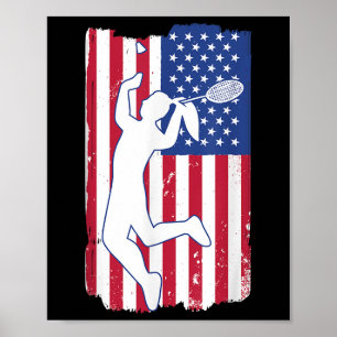 Badmintonspieler Badminton USA-Team Trainer Amerik Poster