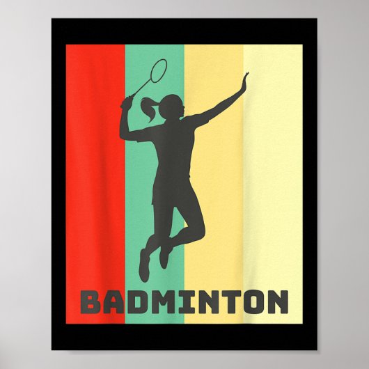 Badmintonspieler Badmintonliebhaber Poster (Vorne)