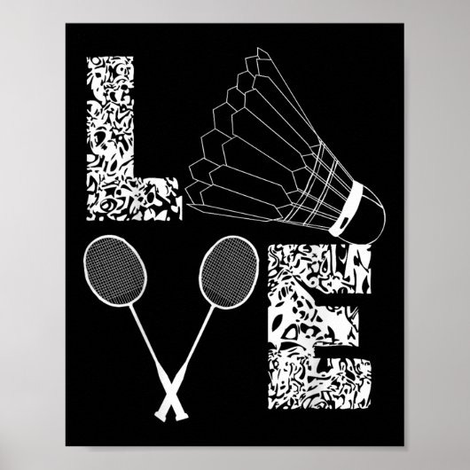 Badmintonspieler Badmintonliebhaber Shuttle Poster (Vorne)
