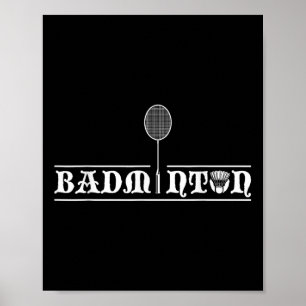 Badmintonspieler Echte Männer Team Shuttlecock Tra Poster