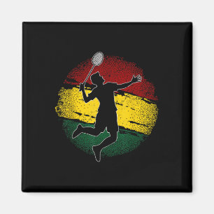 Badmintonspieler ghanaische Flagge Ghana Magnet