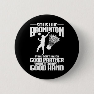 Badmintonspieler Gute Hand Federballspieler Badmin Button