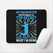 Badmintonspieler _ Meine Badminton-Technik Mousepad (Mit Mouse)