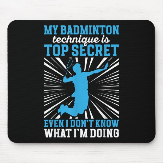 Badmintonspieler _ Meine Badminton-Technik Mousepad (Vorne)