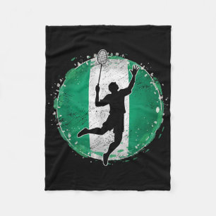 Badmintonspieler Nigeria Nigerianische Flagge Nige Fleecedecke