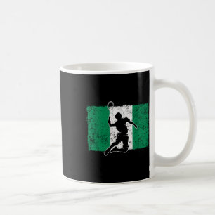 Badmintonspieler Nigeria Nigerianische Flagge Nige Kaffeetasse