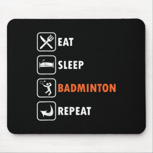 Badmintonspieler Schläger Shuttlecock Athlet Essen Mousepad