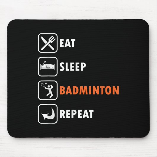 Badmintonspieler Schläger Shuttlecock Athlet Essen Mousepad (Vorne)