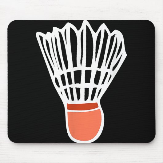 Badmintonspieler Schläger Shuttlecock Illustration Mousepad (Vorne)