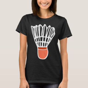 Badmintonspieler Schläger Shuttlecock Illustration T-Shirt