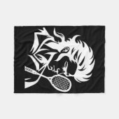 Badmintonspieler-Schlägersport-Shuttle Fleecedecke (Vorderseite (Horizontal))
