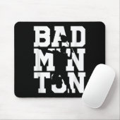 Badmintonspieler schlug Schläger Shuttlecock Spiel Mousepad (Mit Mouse)