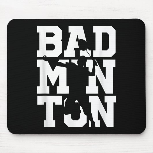 Badmintonspieler schlug Schläger Shuttlecock Spiel Mousepad (Vorne)