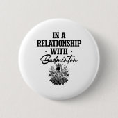 Badmintonspieler-Shuttle-Racket Erhalten Button (Vorderseite)