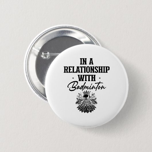 Badmintonspieler-Shuttle-Racket Erhalten Button (Vorne & Hinten)
