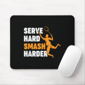 Badmintonspieler Shuttle Serve Hart Smash Härter Mousepad (Mit Mouse)