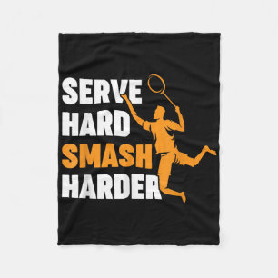 Badmintonspieler Shuttlecock Aufschlag Hart Smash Fleecedecke