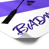 Badmintonspieler Shuttlecock Badmintonspieler  Poster (Ecke)