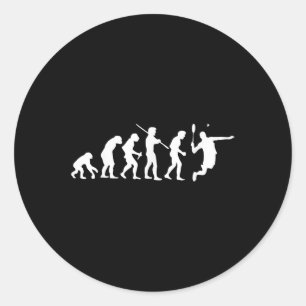 Badmintonspieler Smash Schläger Sport Federball Runder Aufkleber