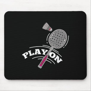 Badmintonspieler Sport Stock Federball Rakett  Mousepad