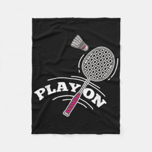 Badmintonspieler Sport Stock Federball Schläger  Fleecedecke