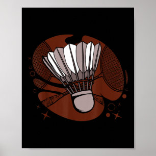 Badmintonspieler Sportler Athlet Spiel Federball Poster
