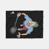 Badmintonspieler springt fleecedecke (Vorderseite (Horizontal))