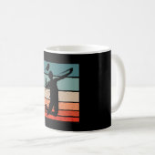 Badmintonspieler Sprung Smash Kaffeetasse (VorderseiteRechts)