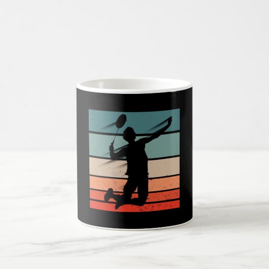 Badmintonspieler Sprung Smash Kaffeetasse (Mittel)