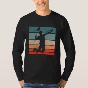 Badmintonspieler Sprung Smash T-Shirt