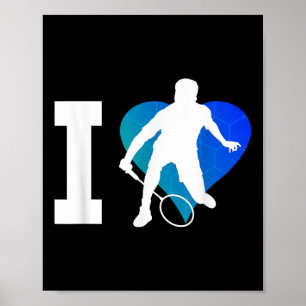 Badmintonspieler Squash Herren Shuttlecock Badmint Poster
