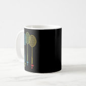 Badmintonspieler Team Shuttlecock Trainer Spiel Ba Kaffeetasse (Vorderseite Links)