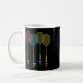 Badmintonspieler Team Shuttlecock Trainer Spiel Ba Kaffeetasse (Links)