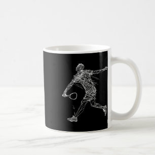 Badmintonspieler zeichnet Shuttle-Spiel für Jungen Kaffeetasse