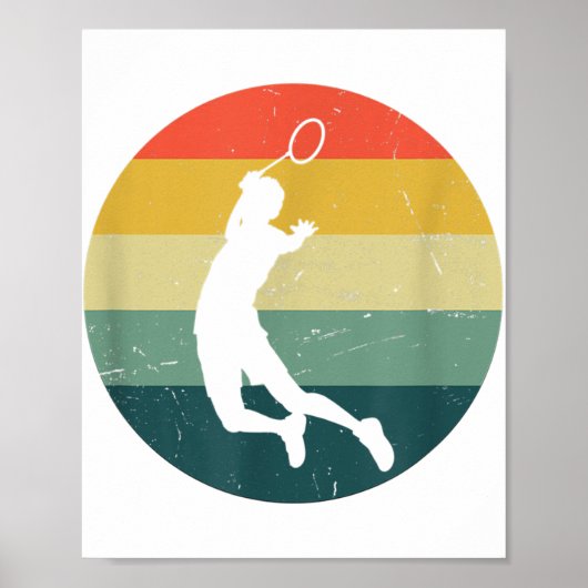 Badmintonspielerin Badminton Poster (Vorne)