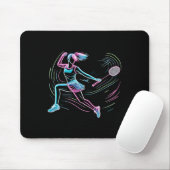 Badmintonspielerin Frau Badmintonspieler Mousepad (Mit Mouse)