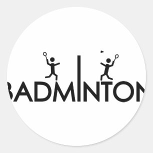 Badmintontextikone Runder Aufkleber