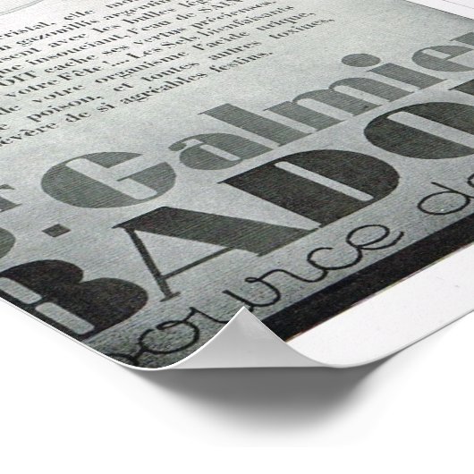 Badoit, Meccano Poster (Ecke)