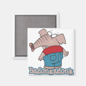 Badonkadonk Elefant Hintern Cartoon Magnet (Vorderseite/Rückseite)