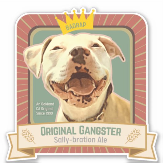 BADRAPs Queen Machine Vinyl Sticker (Vorderseite)