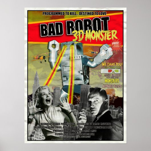 BADROBOT 3D B-Movie Poster (Vorne)