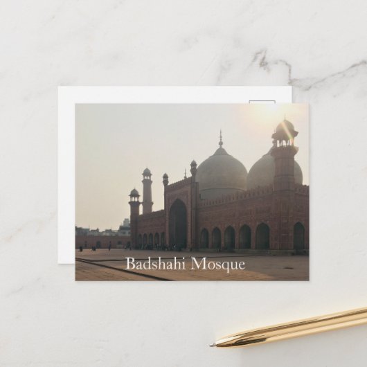 Badshahi Mosque Lahore Pakistan Postcard Postkarte (Vorderseite/Rückseite Beispiel)