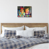 "Badu vs Scott" von Valencia Goodwin Leinwanddruck (Insitu (Schlafzimmer))